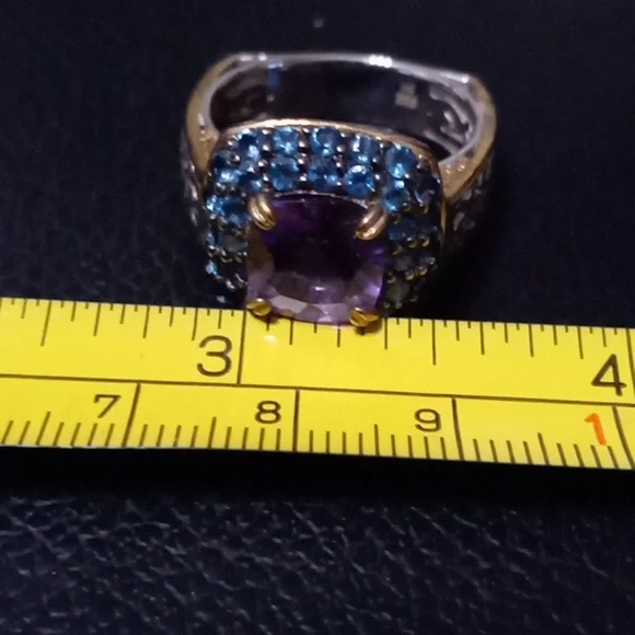 MICHAEL VALITUTTI AFRICAN AMETHYST AND NEON APATITE RING - Picture 8 of 9